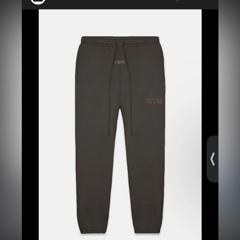 Essentials Fear of God - Off Black Sweatpants - Medium